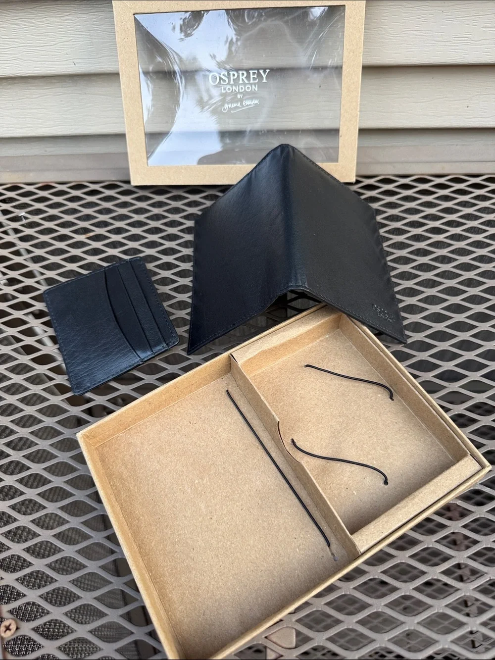 NIB OSPREY LONDON Leather Passport Holder and Cardholder Set